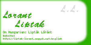 lorant liptak business card